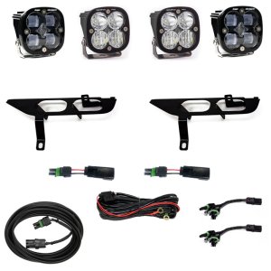 Ford F150 Fog Light Pocket Kit - Baja Designs - SAE Clear / Pro DC w/ DRL - Clear - `21-`27